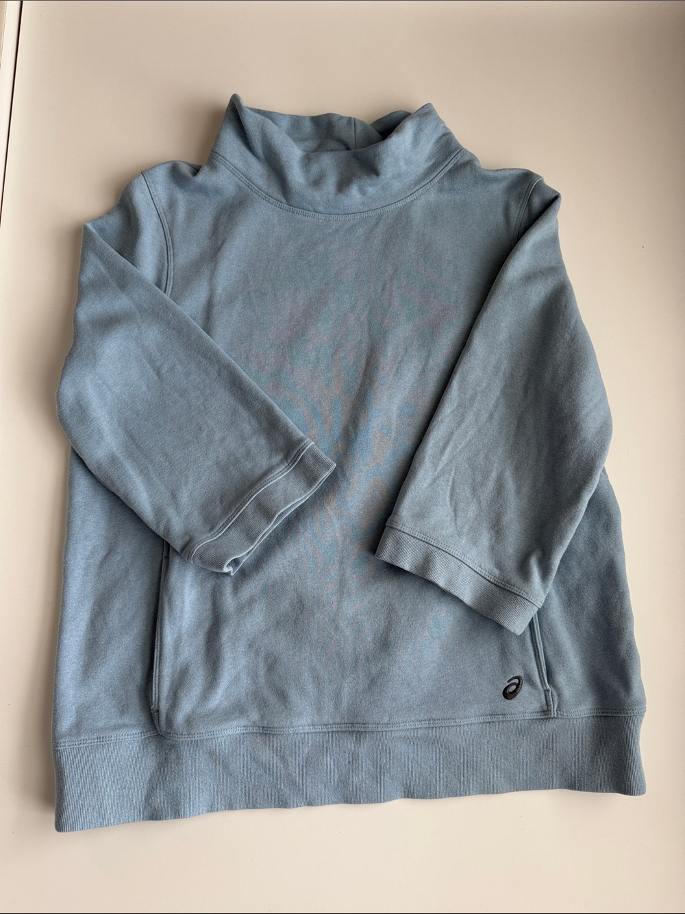Asics Women's Blue Cowl Neck Pullover Sweater
